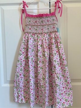 NWT Anavini floral smocked dress size 6